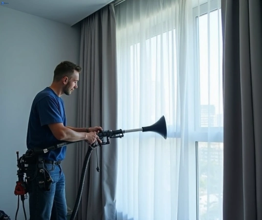 Professional commercial curtain cleaning process equipment Matty Curtain Cleaning port-hacking-nsw