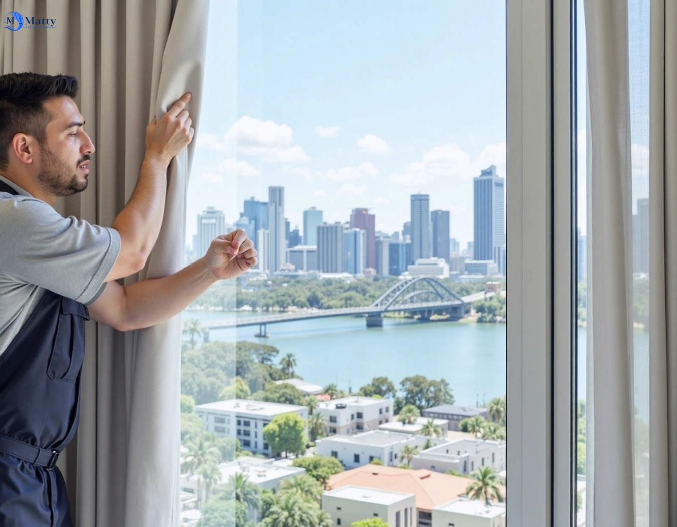 Professional curtain steam cleaning service port-hacking-nsw QLD by Matty Curtain Cleaning