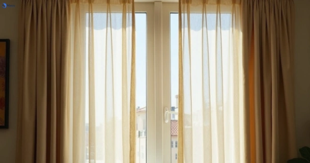 Dusty and dull curtains in port-hacking-nsw before steam cleaning